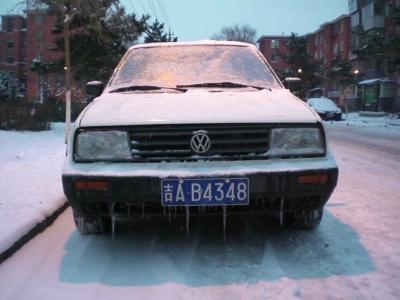 Auch im Winter immer zuverlaessig - der Jetta, das Lieblingsauto der Chineses